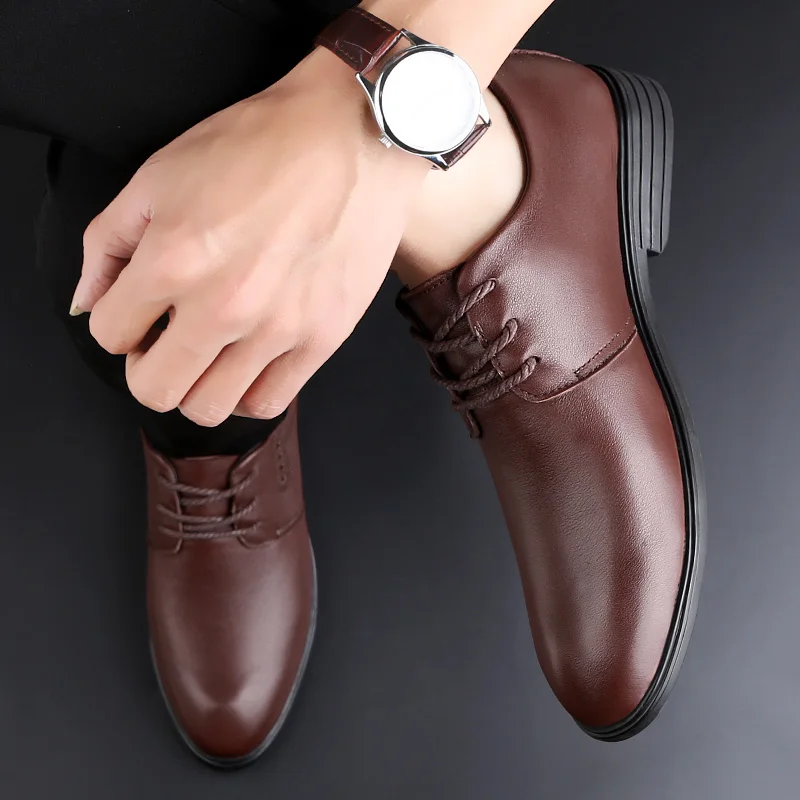 

Мужская обувь, Мокасины, Кожаные Туфли-оксфорды Piergitar, Мужская черная Повседневная формальная обувь для мужчин