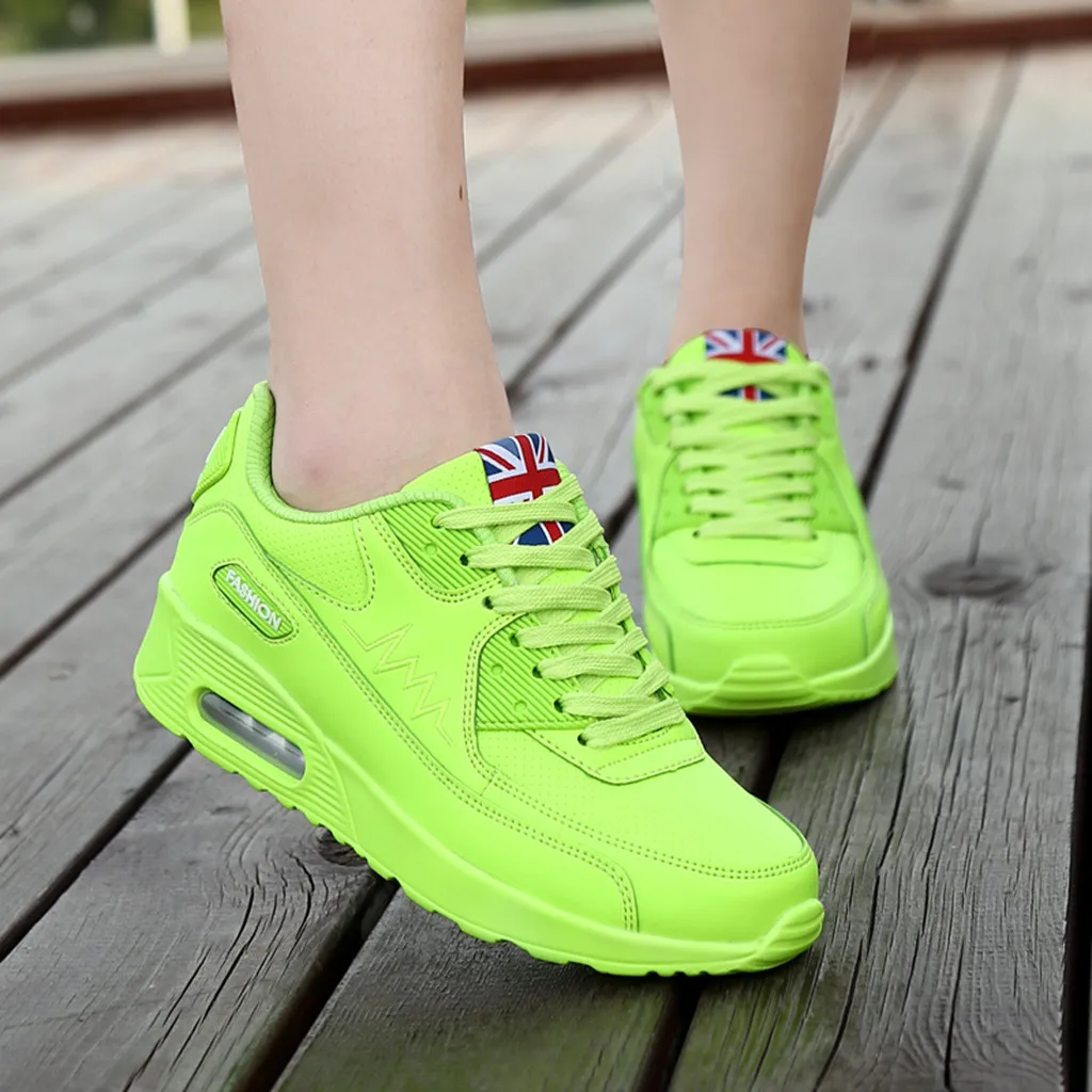 Женские повседневные кроссовки на платформе Дышащая прогулочная обувь плоской