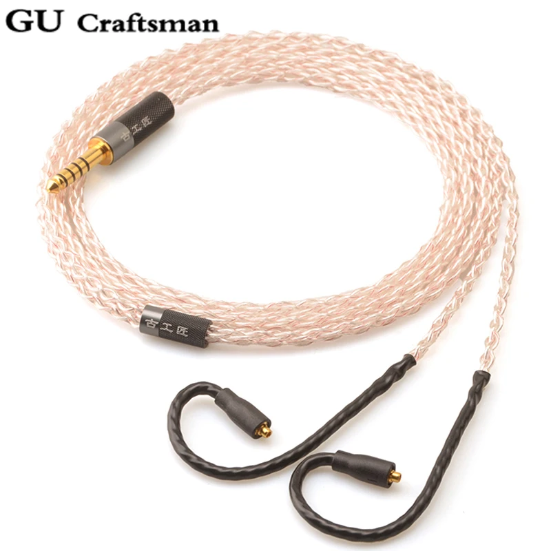 Кабель для обновления наушников GUcraftsman 5NOFC silver Westone W10 W40 W80 W60 UMPro50 UM50 Pro AM30 UM10 pro B30