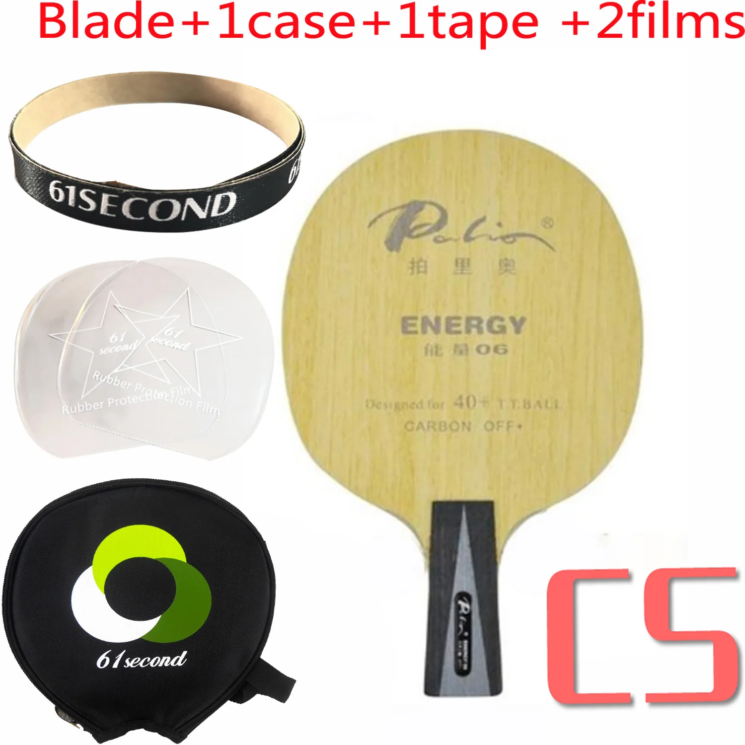 CS with Y 1 case Palio official energy 06, лезвие для настольного тенниса, специально для 40+, материал, ракетка для настольного тенниса, быстрая атака, углеродное лезвие - Цвет: CS with Y 1 case
