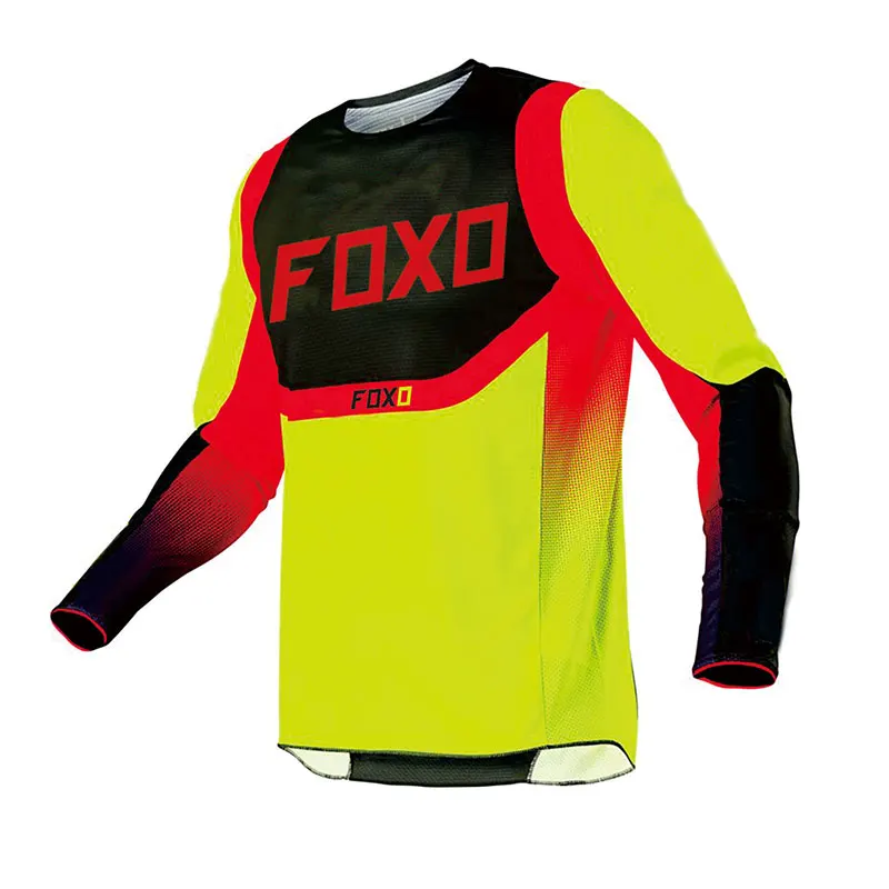 

Foxo Motorcycle Mountain Bike Team Downhill Jersey MTB Offroad Bicycle Locomotive MX Shirt Cross Country Bike Maillot Ciclismo