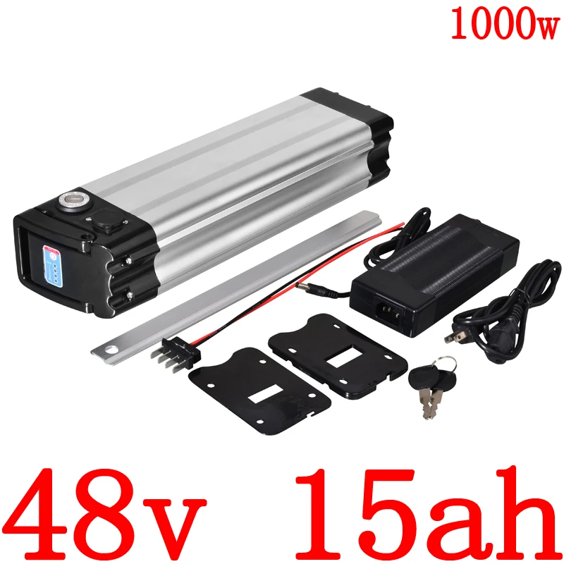 48V 1000W аккумулятор 48V 15AH Аккумулятор для электрического велосипеда 48V 15ah литиевая батарея с 30A BMS и 54,6 V 2A зарядное устройство