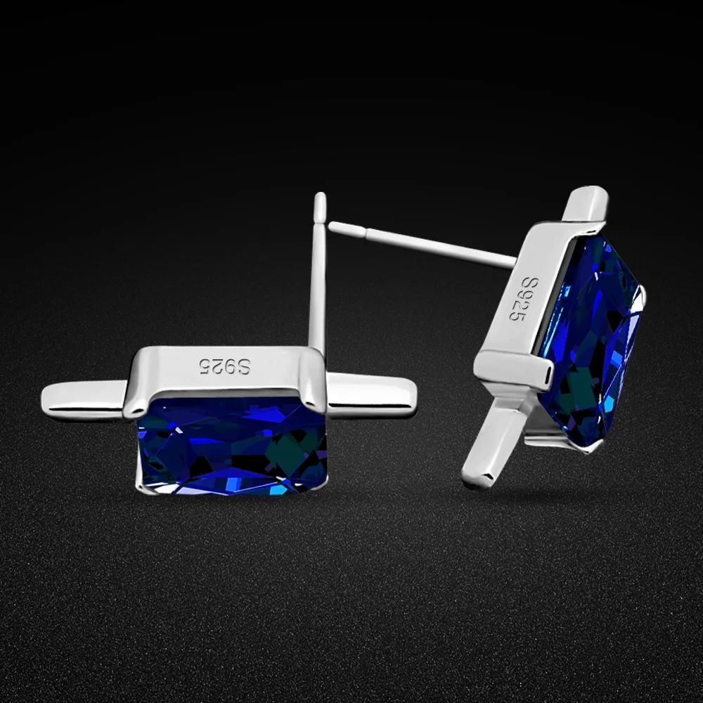 

Серьги унисекс из чистого серебра 925 пробы, с фианитами, не аллергенные, оригинальные серебряные серьги, мужские/женские украшения