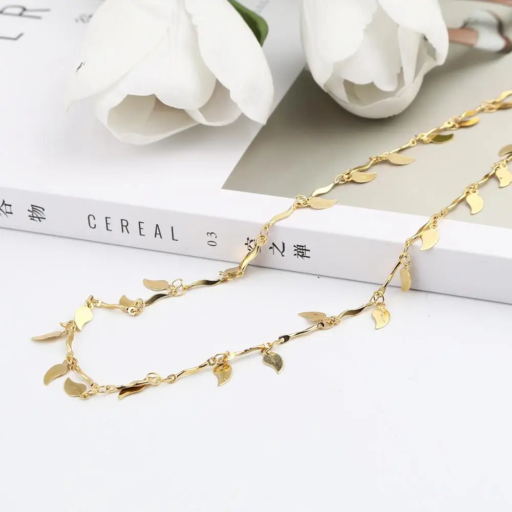 

DoreenBeads Gold Plated Copper Chain Multi-styles Link Chains for DIY Necklace Bracelet Jewelry ,1 M