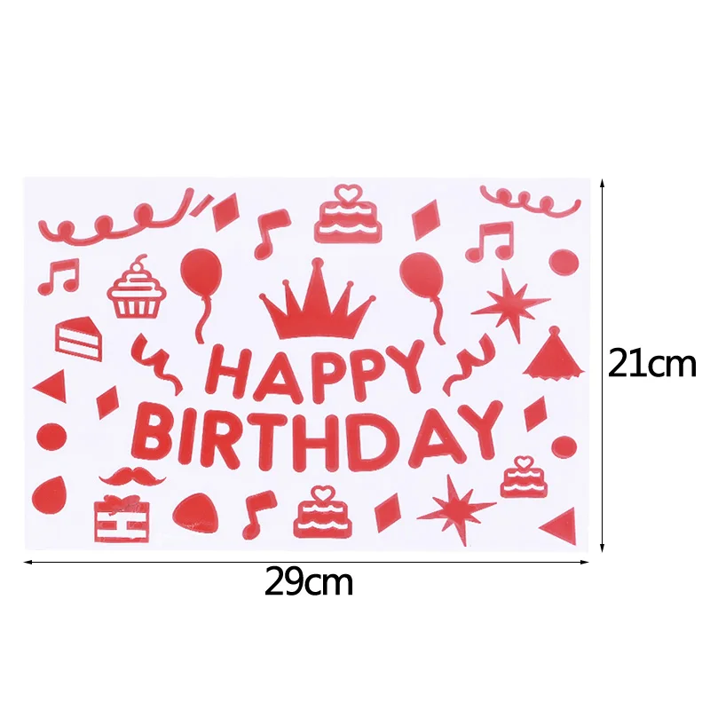 

5Pcs PVC Balloons Decal Stickers for Birthday Weding Party Balloon Globos Decorations Personalise I Love You/Happy Birthday Tag