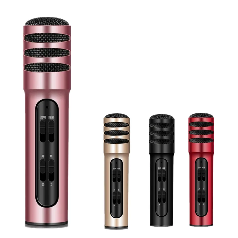 Беспроводная караоке микрофон звуковая карта bluetooth колонка портативный Поющий и