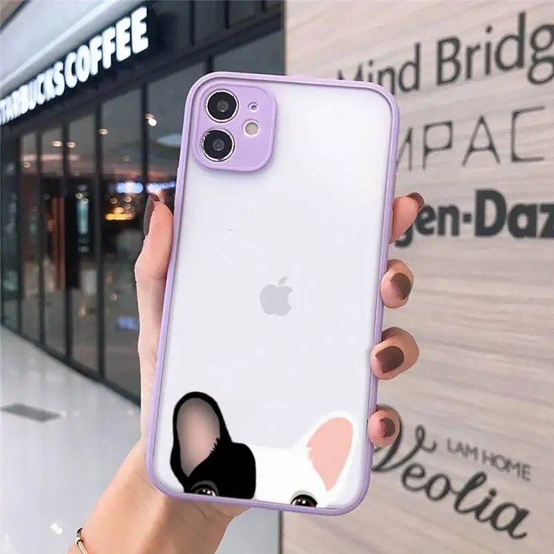 

Pug Dog French Bulldog Phone Cases Matte Transparent For iPhone 12 Mini 11 Pro XR XS Max 7 8 Plus