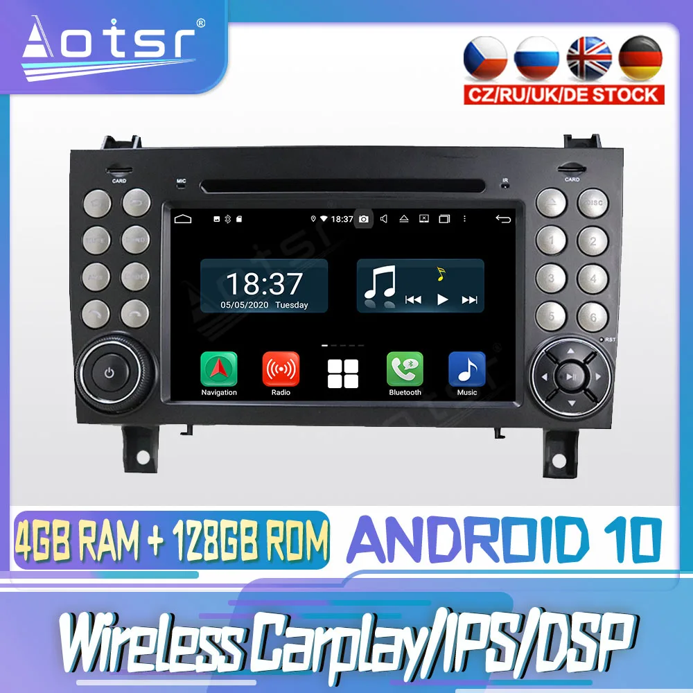 Android 10 PX6 128G для BENZ SLK Class R171 2004 2012 DVD GPS навигация Авто Радио стерео видео