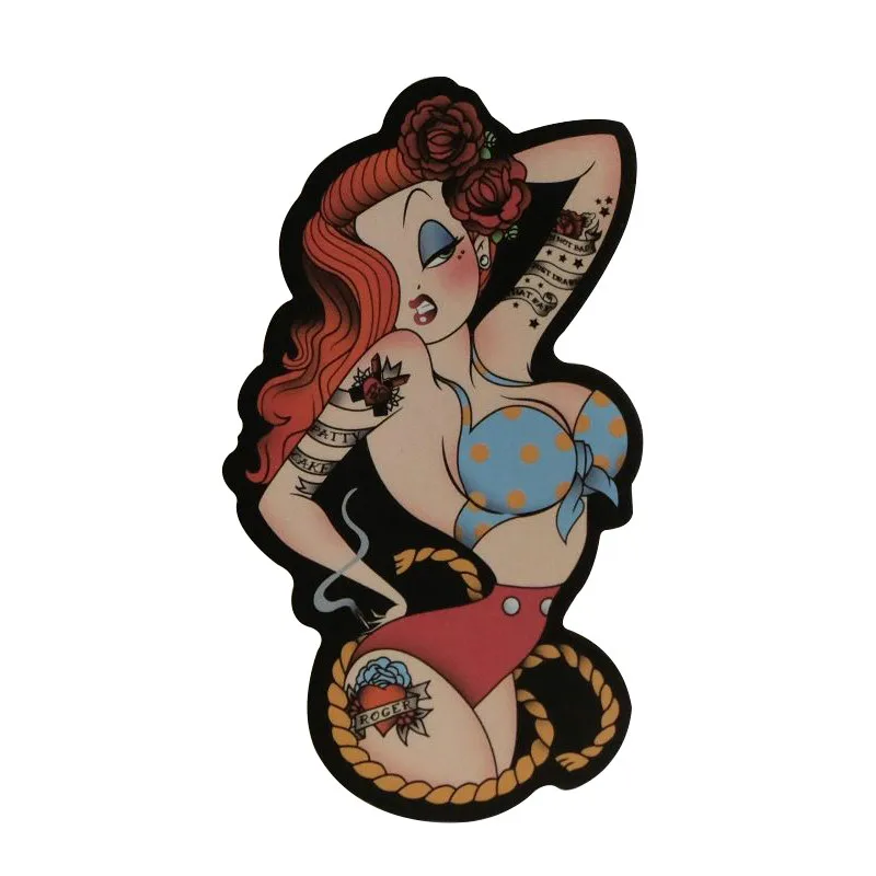 

13cm X 7.cm Tattoo Sexy Hottie Girl Princess Punk Style Skateboard Decal Vinyl Car Sticker Motor Auto Decor Graphics