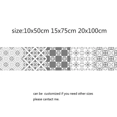 Ретро Геометрия самоклеющаяся плитка задний всплеск серый настенный стикер