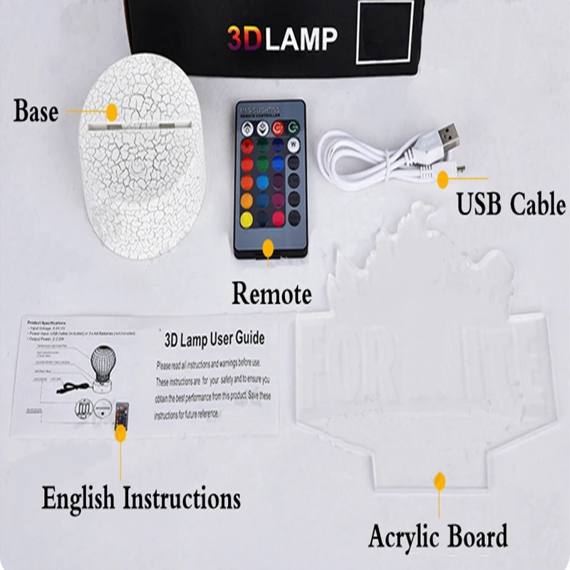 3D LED ночник Единорог Лошадь лампа 16 цветов Фея дистанционное управление
