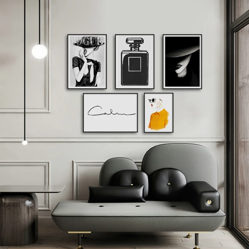 

Fashion Posters Print Sexy Lady Wall Art Cover Magazine Canvas Painting Perfume Home Decoration Girls Room Home Wall Pictures