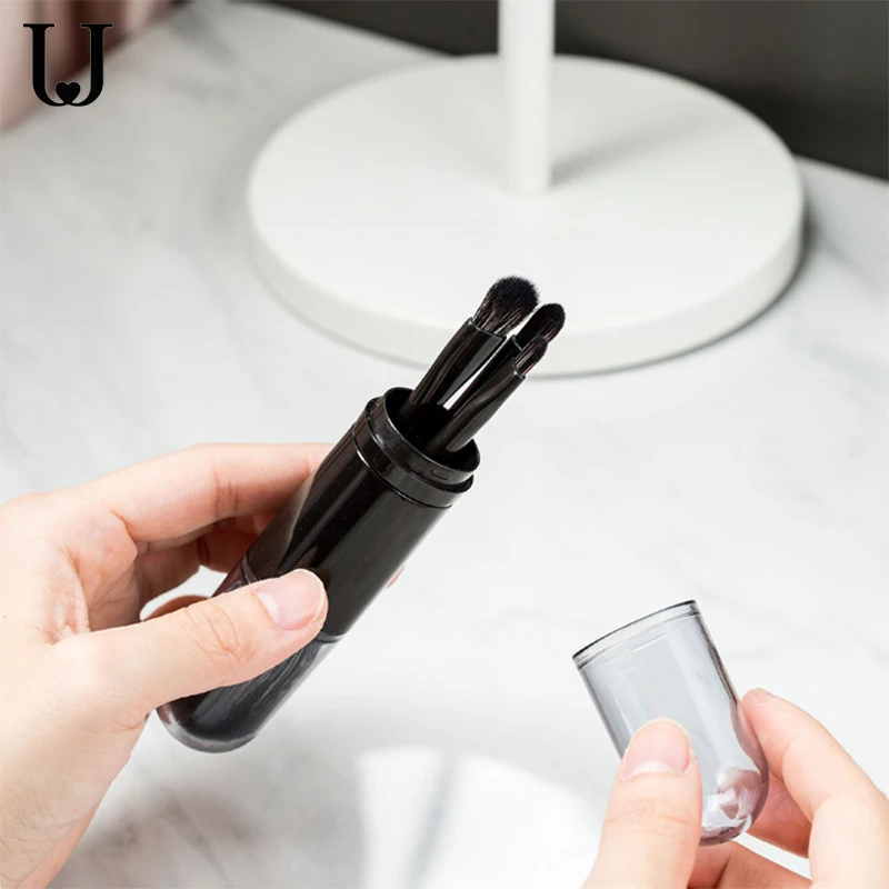 Jordan&ampJudy Portable Retractable Makeup Brushes Set Mini Eye Shadow Loose Powder Blush Smudge Brush Travel Beauty Tools | Дом и сад