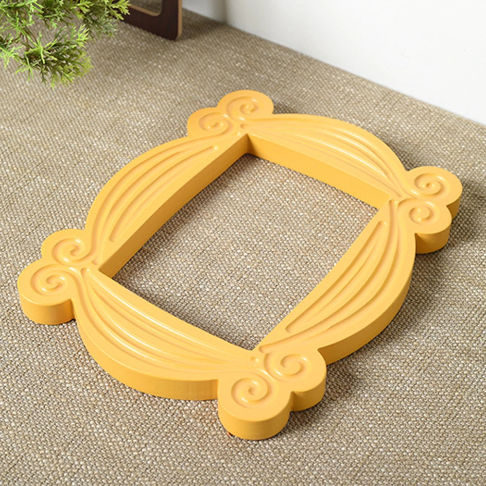 

TV Series Friends Handmade Monica Rear Door Frame Wood Yellow Mon Photo Frames Collectible Home Decor Collection Gifts