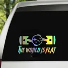 Автомобильная Наклейка 3D Мир плоский, Стайлинг автомобиля, забавная декоративная наклейка, забавная наклейка, Стайлинг мотоцикла и автомобиля, X см