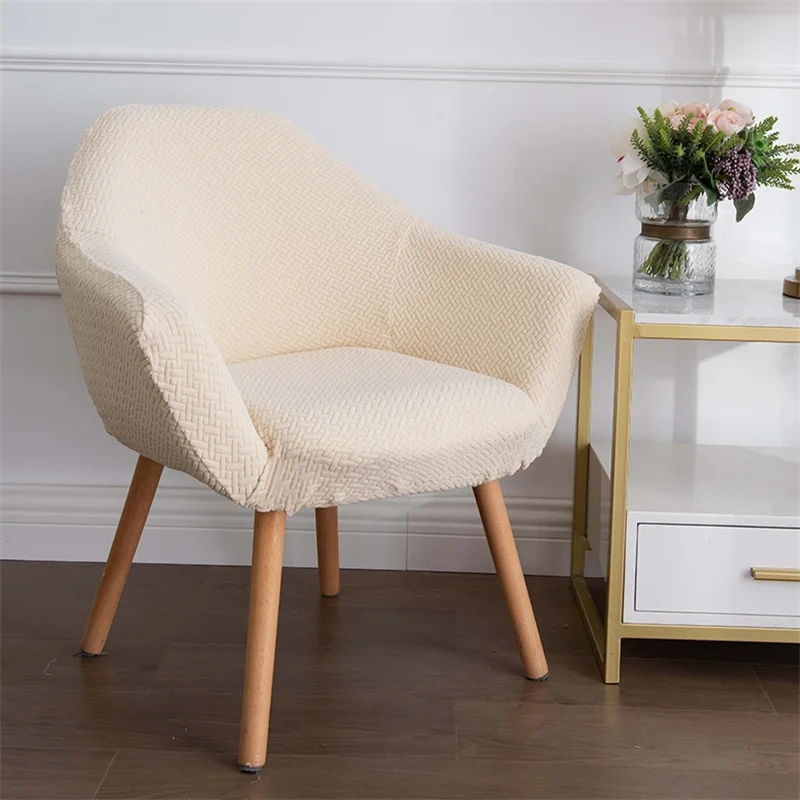 Скандинавский изогнутый Чехол для стула жаккардовые чехлы из спандекса с