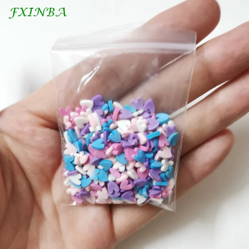 FXINBA 10 г Fimo амулеты дополнение разбрызгивает слизь наполнитель пушистая клейкая масса Игрушки слизь Поставки аксессуары глина DIY ломтики торта десерт