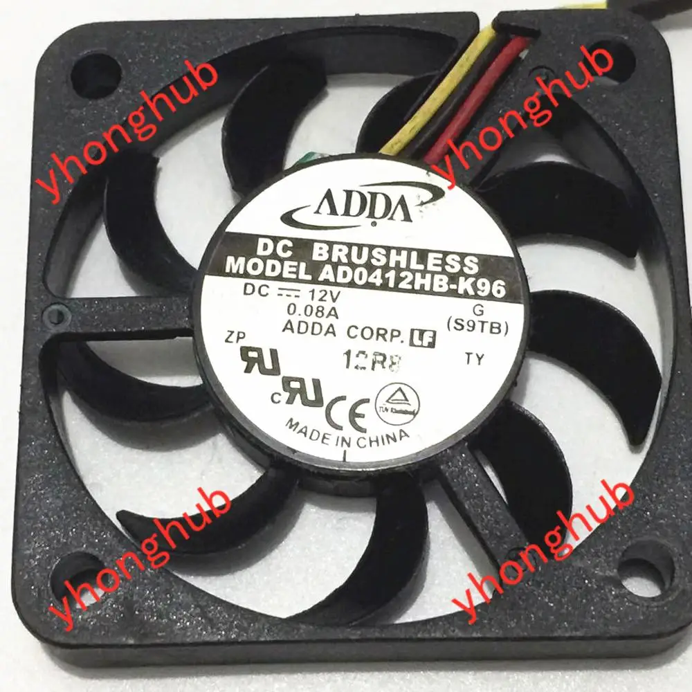 ADDA AD0412HB K96 DC 12V 0.08A 40x40x7 мм 3 Провода Сервер вентилятор охлаждения|Кулеры и системы