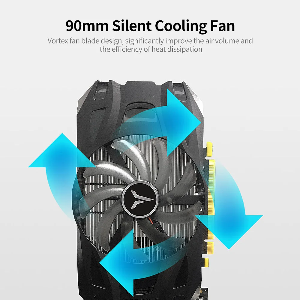 Yeston GTX1050Ti 4G D5 TD Ga mi ng Графика карты 1291 1392 МГц/7008 МГц 4G/128 бит/GDDR5 памяти DVI D/HD MI/DP