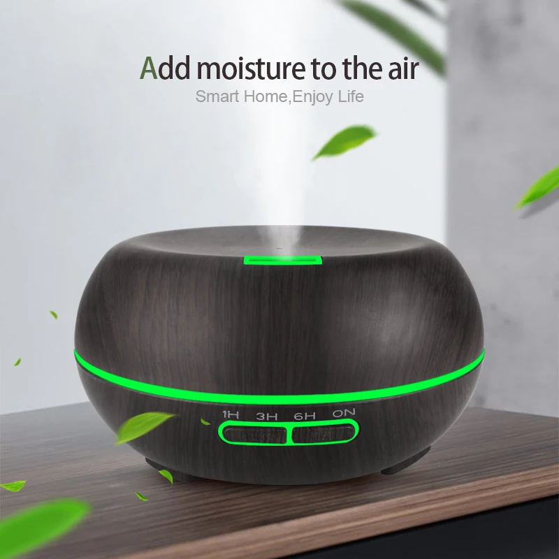 

200ml Air Humidifier Oil DiffusersWood Grain Ultrasonic Humidifier for Office Home Bedroom Living Room