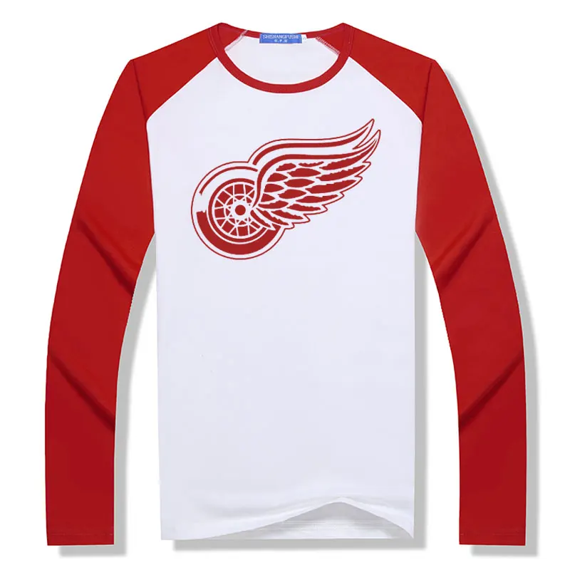 Новая новинка мужские футболки Детройт Красная футболка с крылышками большой и