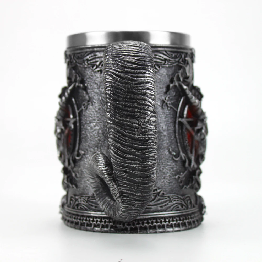 Бафомет кружка подарок на день рождения caneca Нержавеющая сталь смолы 3D Pentagram Sabbatic