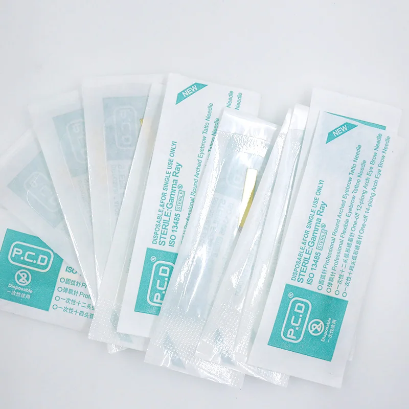 

300 Pcs Hard PCD Tattoo Needles 12/14/12/14/19u Pin Lamina Tebori Hard Microblading Permanent Makeup Eyebrow Lip Tattoo Supplies