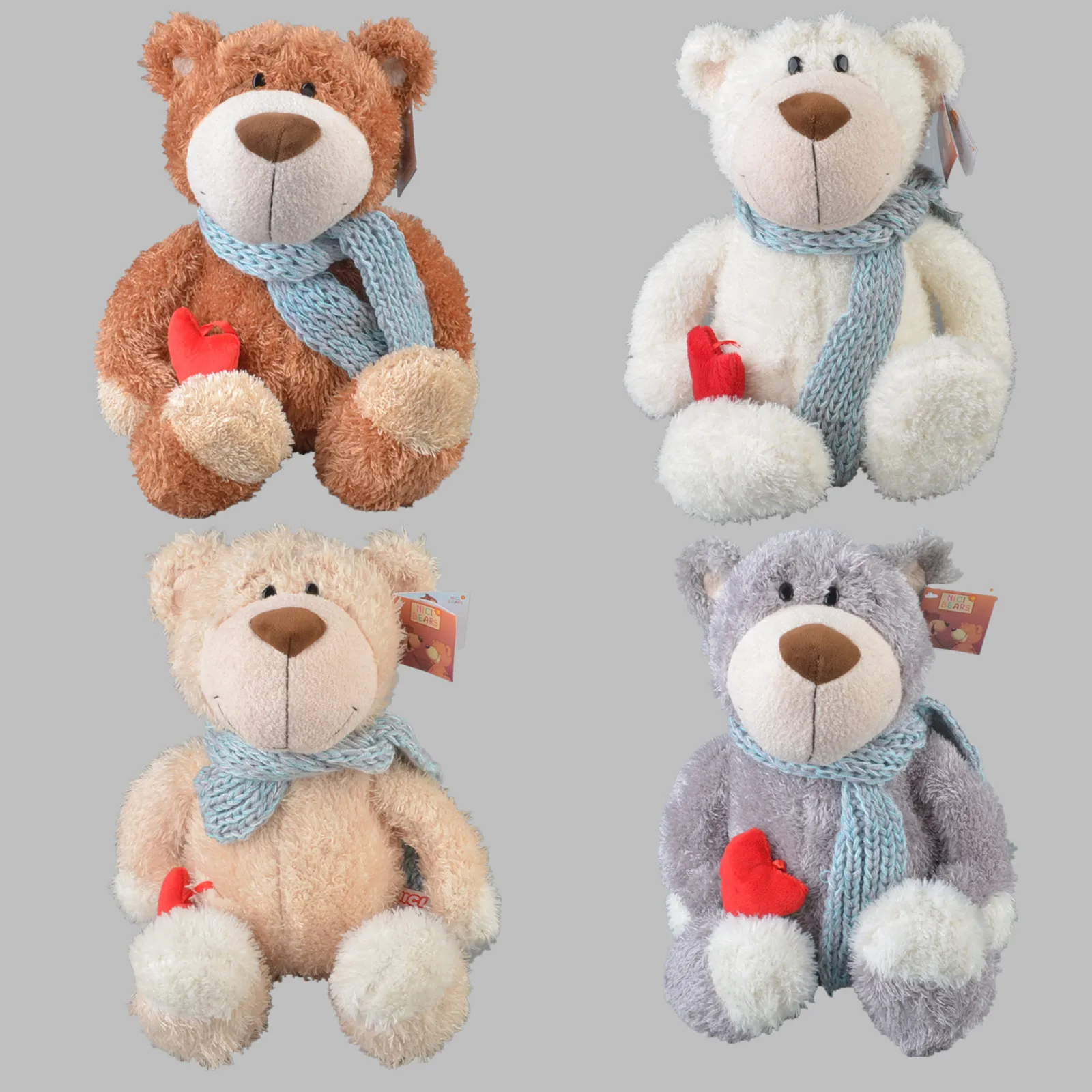 30 см 50 плюшевые игрушки кукла милый шарф любящее сердце Тед плюшевый медведь