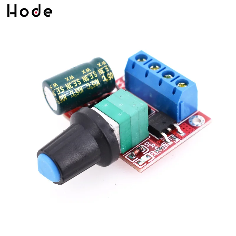 Мини 5A 90W PWM 12V контроллер скорости двигателя постоянного тока модуля DC 4 5 V 35V