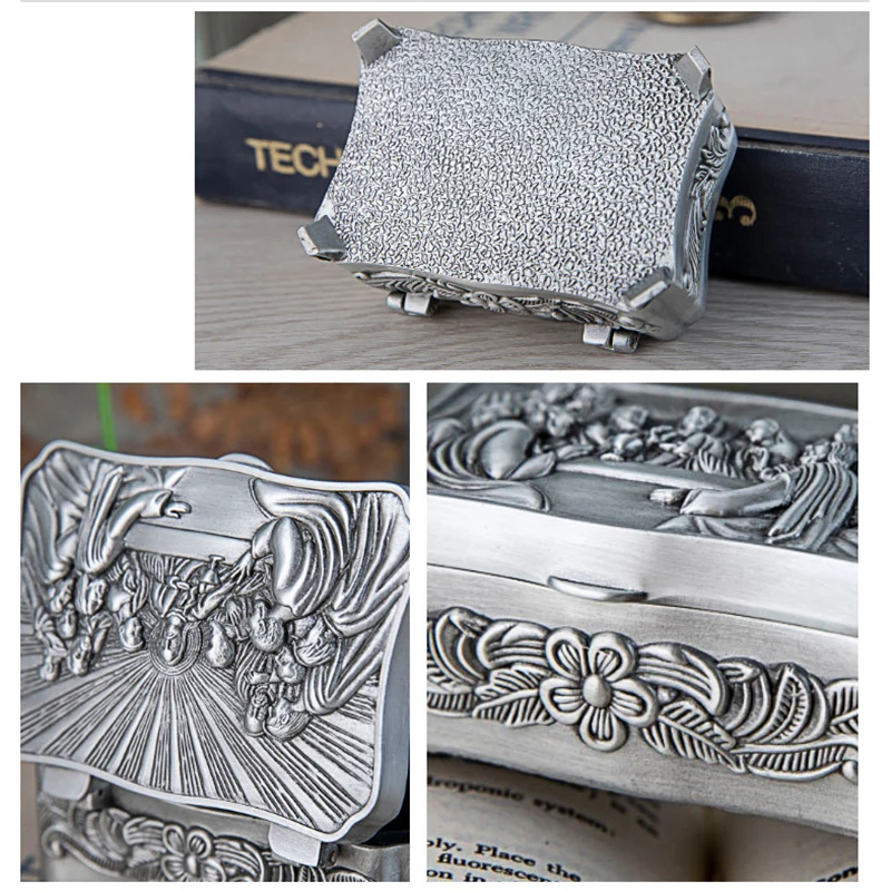 Винтажный египетский фараон металлическая рельефная коробка для ювелирных