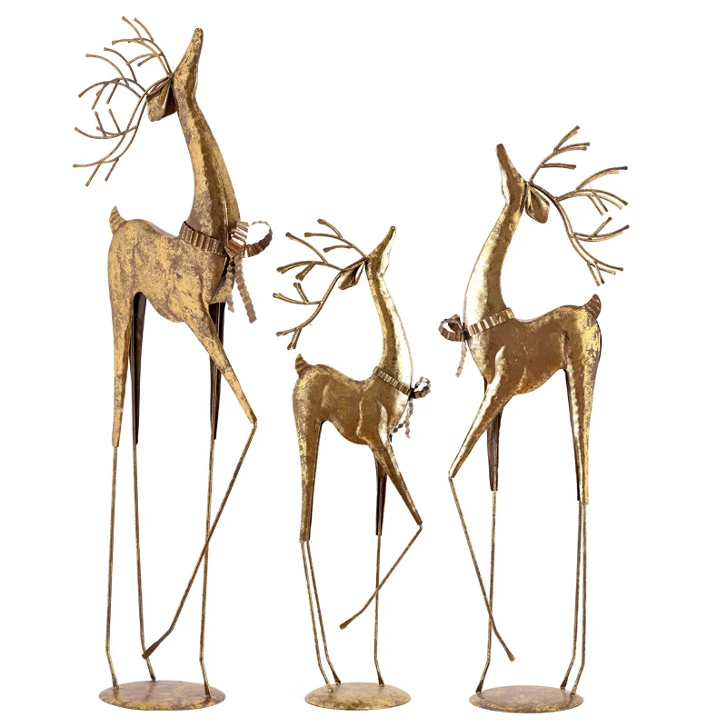 

GY American Retro Deer Floor-Standing Decorations Clothing Shop Window Living Room TV next to the Entrance Big Decorations