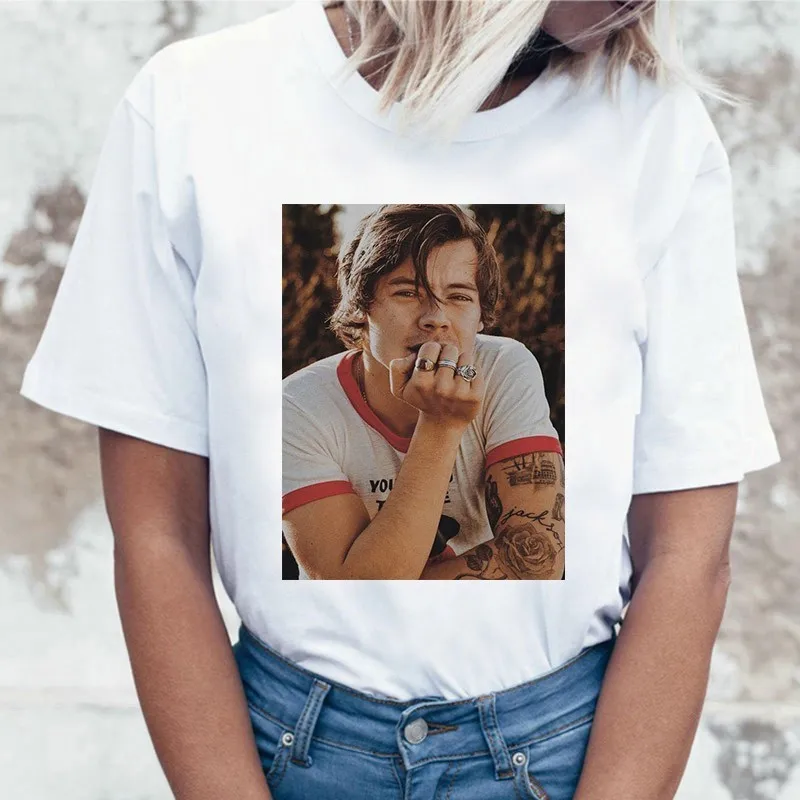 

Funny Harry Styles Printed T Shirts Women Harajuku Ullzang Fashion T-shirt 90s Graphic Funny Print Tshirt Summer Top Tees Female