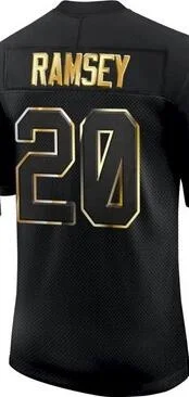 

Rams Jalen Ramsey черно-Золотая футболка с надписью «Salute To Service»