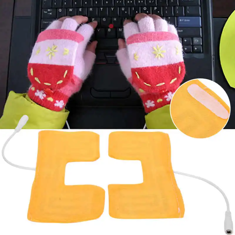 

2pcs USB Five-finger Gloves Electric Heating Pads Heating Sheet Warm Supplies For Keep Hands Warm in Winter Pain Relief
