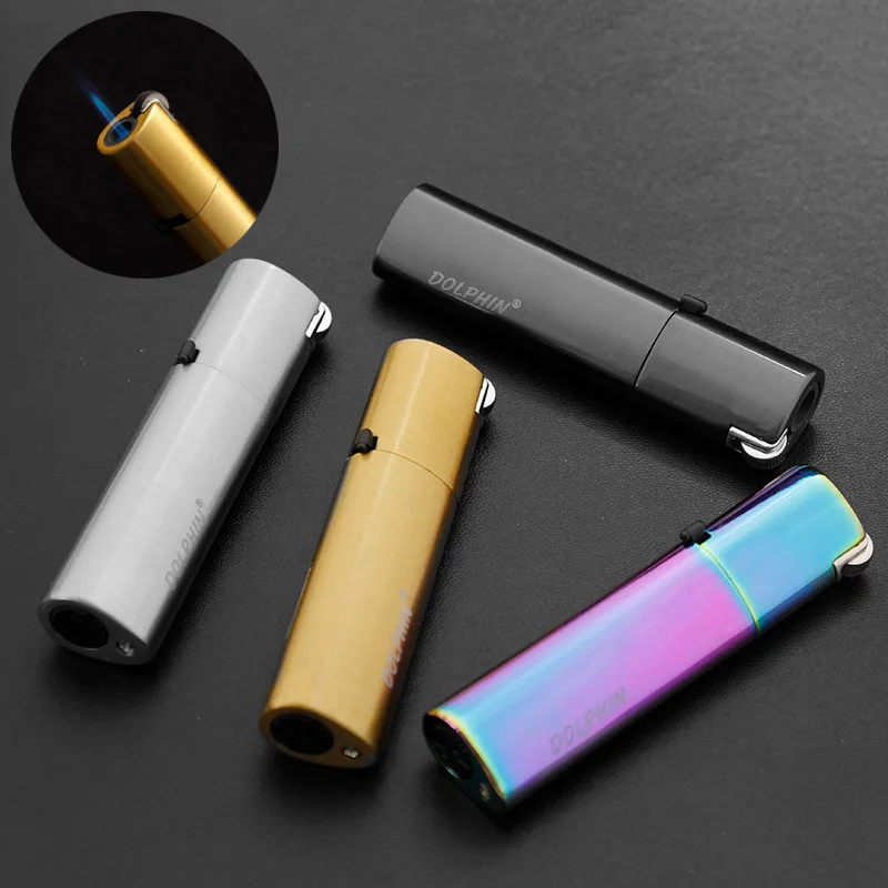 

2020 New Gas Lighter Metal Turbo Lighters Smoking Accessories Butane Torch Lighter Cigar Cigarettes Lighter Gadgets For Men