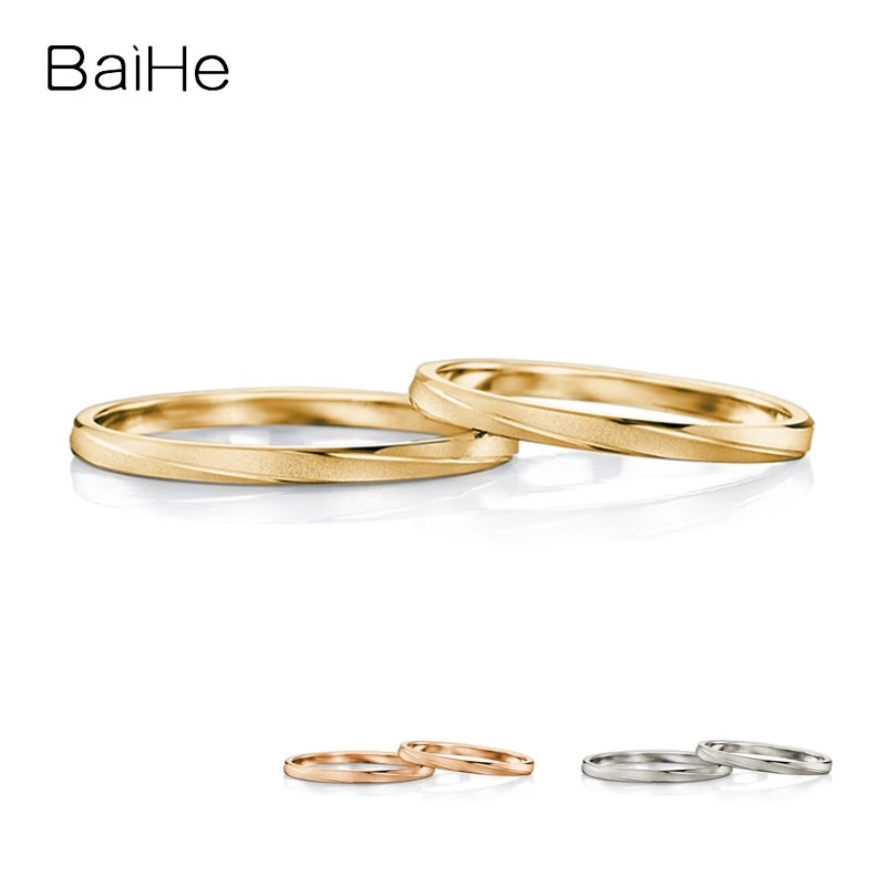 

Кольцо BAIHE из белого золота 14 к для юбилея и свадьбы, милые/романтичные ювелирные украшения для женщин и мужчин, Изящные Ювелирные украшения,...