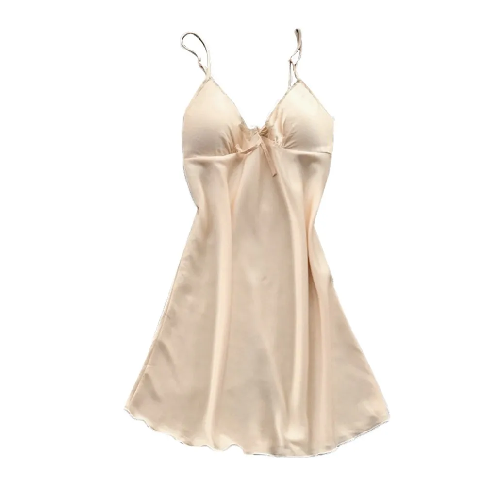 Женский Атласный халат с v-образным вырезом шелковое кимоно ночная рубашка для