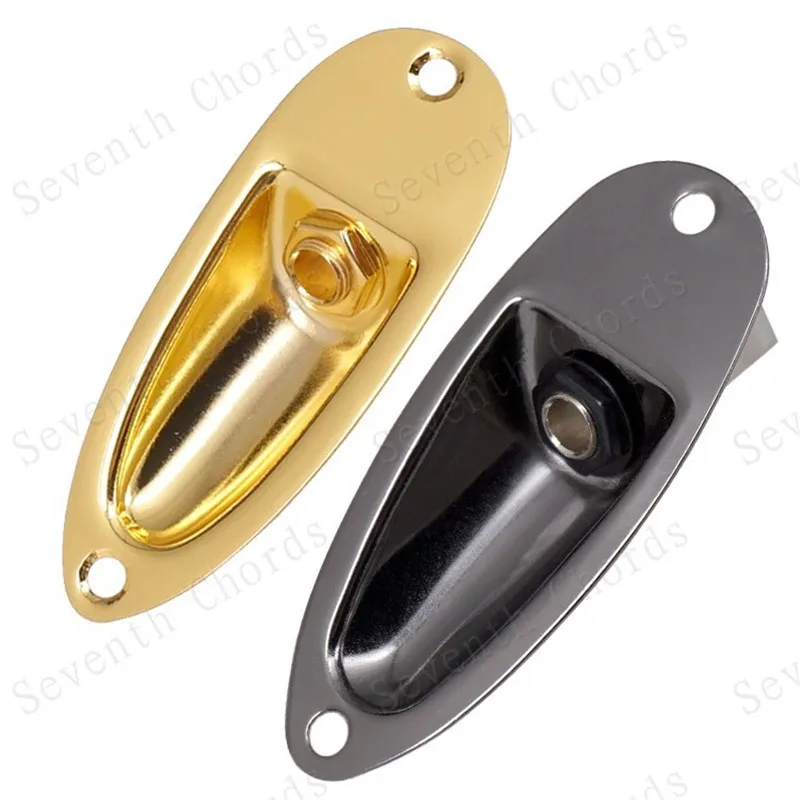 1 шт. золотистый и черный лодка Стиль Накладка для Джек разъёма 1/4 &quotгитарный