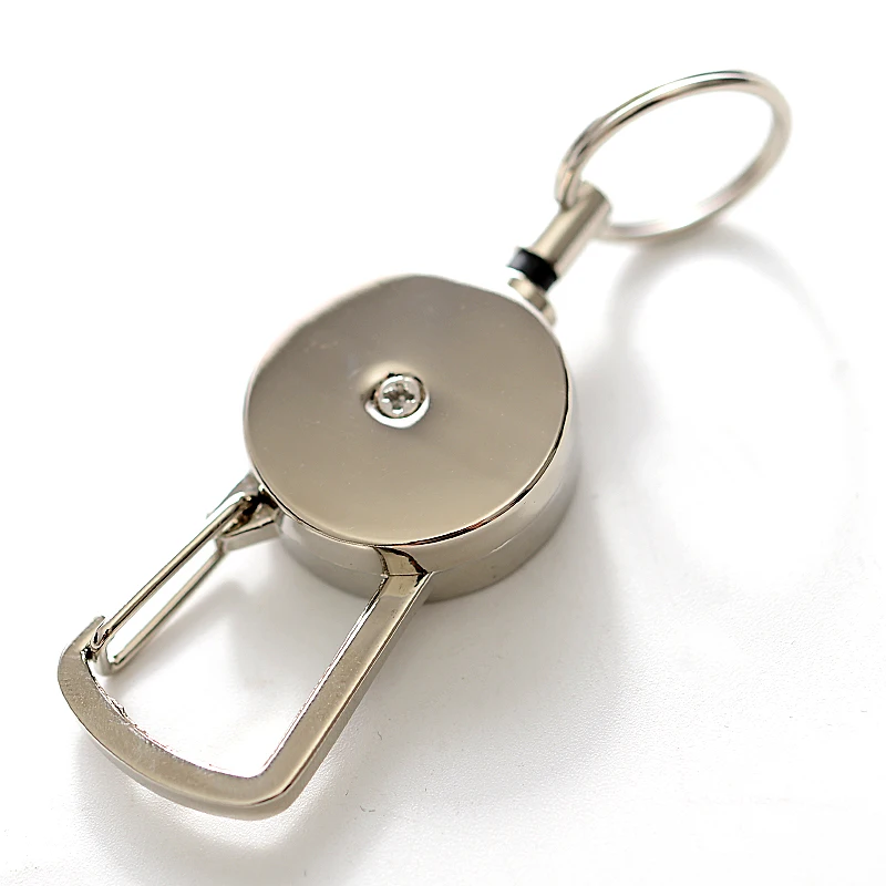 

Мини-брелок для ключей с защитой от потери, многофункциональный выдвижной брелок с пряжкой, кольцо для отдачи, зажим для ключей, аксессуары ...