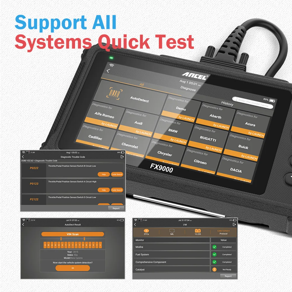 Автоматический сканер ANCEL FX9000 многоязычный Профессиональный Автомобильный