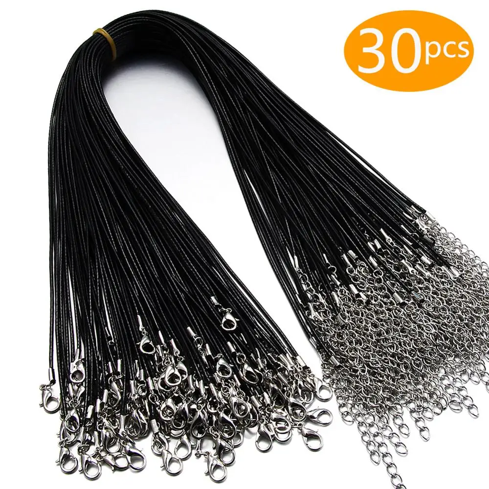 Кожаный шнур для ожерелья с застежкой браслетов подвесок цепочек подходит