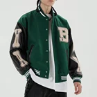 Женская куртка YICIYA 2021, зимняя куртка в стиле хип-хоп с пушистыми вставками в стиле пэчворк, Мужская Уличная одежда, куртка-бомбер, бейсбольные куртки