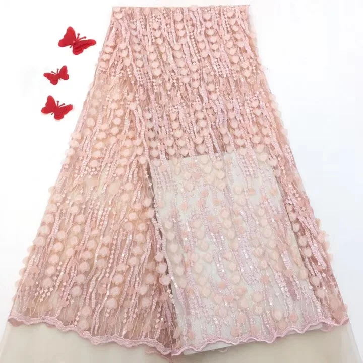 

Французская кружевная ткань высокого класса, африканские кружева, ткань, двойная органза с вышивкой жемчугом для шитья, красота RF60