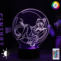 acrylic 3d anime lamp nightlights lamp figurine lighting for bedroom cartoon comics light home decor lamp gift