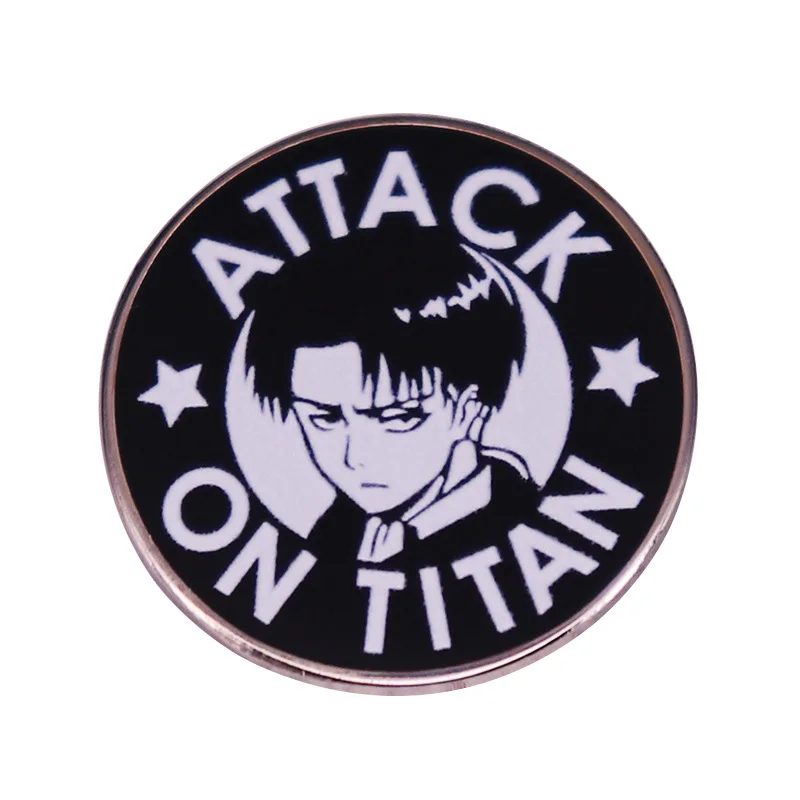 

Attack On Titan Brooch Captain Levi Survey Corps Enamel Pin Clothes Backpack Collar Hat Badge Fashion Jewelry Gift For Friends