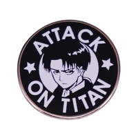 attack on titan brooch captain levi survey corps enamel pin clothes backpack collar hat badge fashion jewelry gift for friends