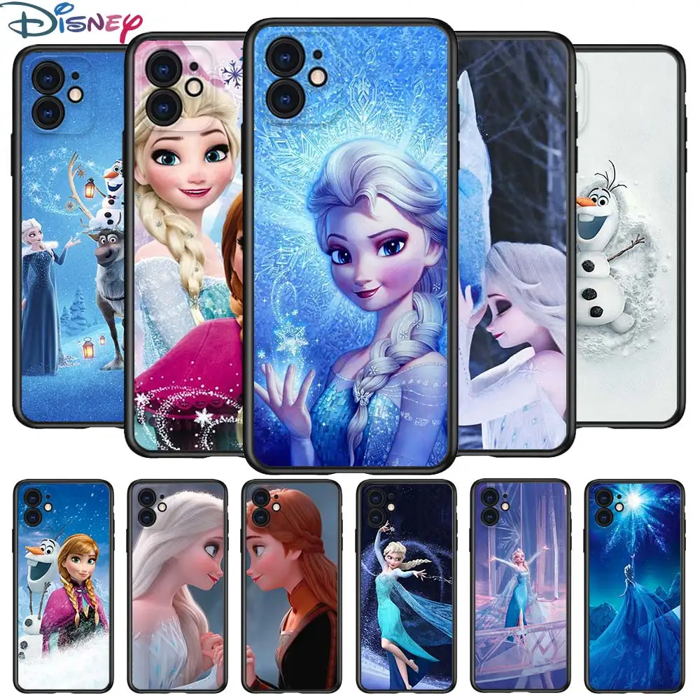 

Frozen Princess Aisha for Apple iPhone 12 Pro Max Mini 11 Pro XS Max X XR 6S 6 7 8 Plus 5S SE2020 Soft Black Phone Case