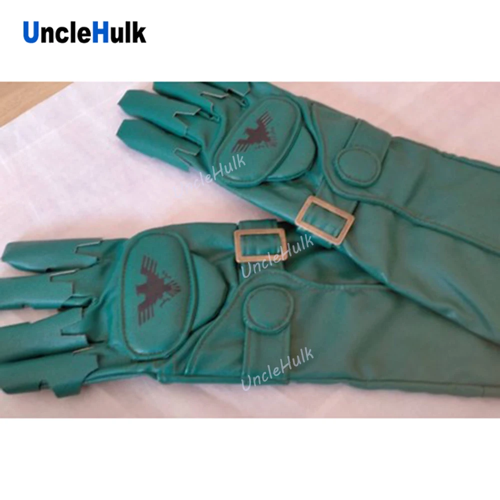 Перчатки Kamen Rider The Next V3 из искусственной кожи сине-зеленого цвета | UncleHulk