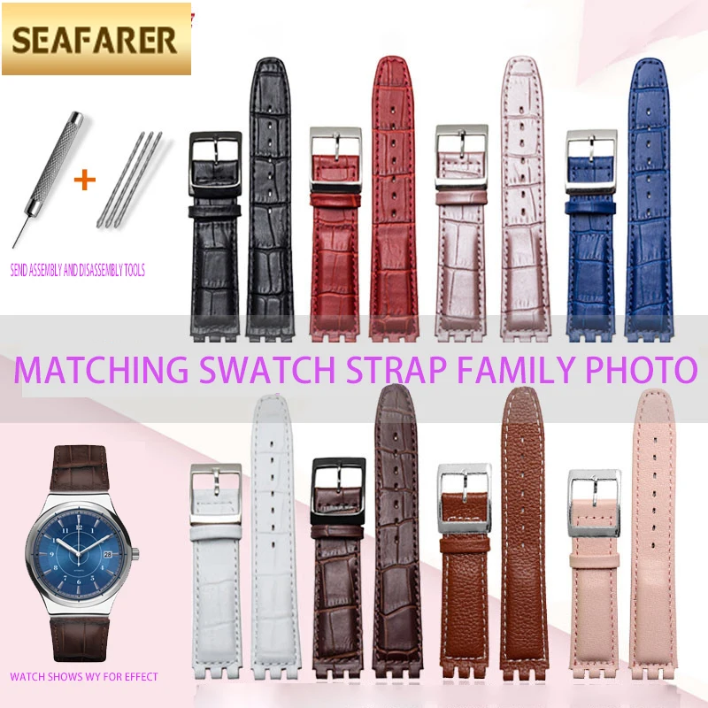 

Высококачественный кожаный ремешок 17 мм 19 мм, подходит для часов S серии YCS Yas YGS, мужская и женская кожаная цепочка для часов, черный, коричнев...