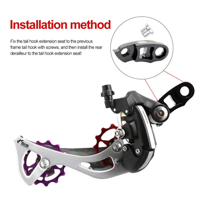 

Bicycle Rear Derailleur Mountain Bike Road Extender Frame Gear Tail Hook Extende Frame Extension Converter Riding Accessories